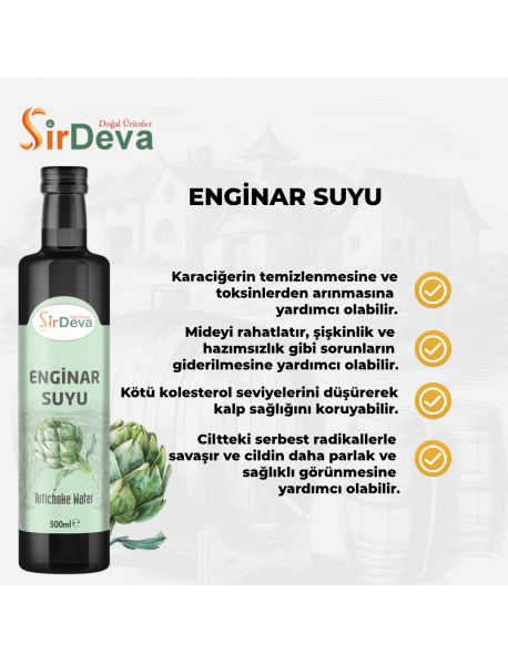 Sirdeva Enginar Suyu Doğal Fermantasyon 500 ml